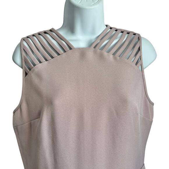 Express Shoulder Cut Out Lavender Sheath Bodycon Dress Size M NEW Tags Business - Picture 7 of 9